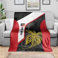 Personalised PNG Sandaun Province Blanket Bird of Paradise Tattoo Flag Motif - Polynesian Pride