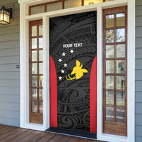 Personalised PNG Sandaun Province Door Cover Bird of Paradise Tattoo Flag Motif - Polynesian Pride