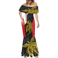 Personalised PNG Sandaun Province Mermaid Dress Bird of Paradise Tattoo Flag Motif - Polynesian Pride