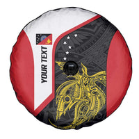 Personalised PNG Sandaun Province Spare Tire Cover Bird of Paradise Tattoo Flag Motif LT9 - Polynesian Pride
