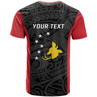 Personalised PNG Sandaun Province T Shirt Bird of Paradise Tattoo Flag Motif - Polynesian Pride