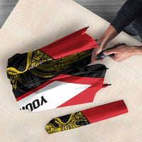 Personalised PNG Sandaun Province Umbrella Bird of Paradise Tattoo Flag Motif - Polynesian Pride