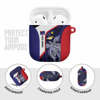 Personalised PNG West New Britain Province AirPods Case Bird of Paradise Tattoo Flag Motif - Polynesian Pride