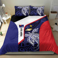 Personalised PNG West New Britain Province Bedding Set Bird of Paradise Tattoo Flag Motif - Polynesian Pride