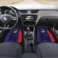 Personalised PNG West New Britain Province Car Mats Bird of Paradise Tattoo Flag Motif - Polynesian Pride