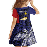 Personalised PNG West New Britain Province Family Matching Mermaid Dress and Hawaiian Shirt Bird of Paradise Tattoo Flag Motif - Polynesian Pride