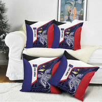 Personalised PNG West New Britain Province Pillow Cover Bird of Paradise Tattoo Flag Motif - Polynesian Pride