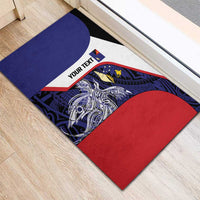 Personalised PNG West New Britain Province Rubber Doormat Bird of Paradise Tattoo Flag Motif - Polynesian Pride
