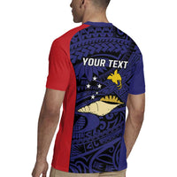 Personalised PNG West New Britain Province Rugby Jersey Bird of Paradise Tattoo Flag Motif - Polynesian Pride