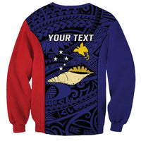 Personalised PNG West New Britain Province Sweatshirt Bird of Paradise Tattoo Flag Motif - Polynesian Pride