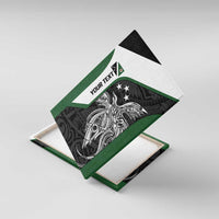 Personalised PNG Western Highlands Province Canvas Wall Art Bird of Paradise Tattoo Flag Motif - Polynesian Pride