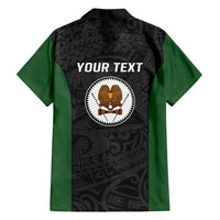 Personalised PNG Western Highlands Province Family Matching Off Shoulder Short Dress and Hawaiian Shirt Bird of Paradise Tattoo Flag Motif - Polynesian Pride