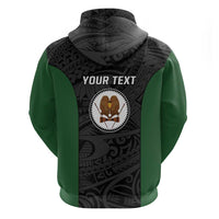 Personalised PNG Western Highlands Province Hoodie Bird of Paradise Tattoo Flag Motif - Polynesian Pride