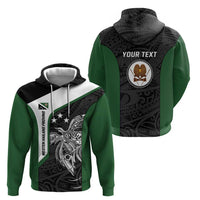 Personalised PNG Western Highlands Province Hoodie Bird of Paradise Tattoo Flag Motif - Polynesian Pride