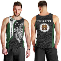 Personalised PNG Western Highlands Province Men Tank Top Bird of Paradise Tattoo Flag Motif - Polynesian Pride