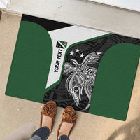 Personalised PNG Western Highlands Province Rubber Doormat Bird of Paradise Tattoo Flag Motif - Polynesian Pride