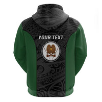 Personalised PNG Western Highlands Province Zip Hoodie Bird of Paradise Tattoo Flag Motif - Polynesian Pride