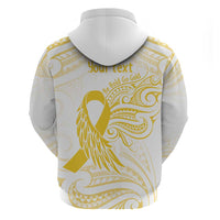 Be Bold Go Gold Polyneisan Ribbon Childhood Personalised Hoodie
