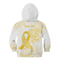 Be Bold Go Gold Polyneisan Ribbon Childhood Personalised Kid Hoodie