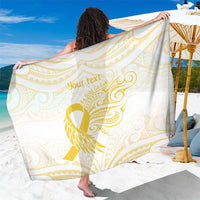 Be Bold Go Gold Polyneisan Ribbon Childhood Personalised Sarong