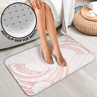 White Sunday Lotu Tamaiti Bathroom Set Polynesian Wave Pastel Blush - Polynesian Pride