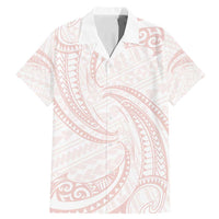 White Sunday Lotu Tamaiti Family Matching Mermaid Dress and Hawaiian Shirt Polynesian Wave Pastel Blush - Polynesian Pride