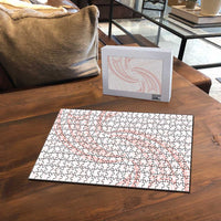 White Sunday Lotu Tamaiti Puzzle Polynesian Wave Pastel Blush - Polynesian Pride