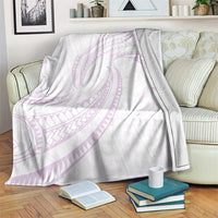 White Sunday Lotu Tamaiti Blanket Polynesian Wave Pastel Mauve - Polynesian Pride