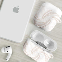 White Sunday Lotu Tamaiti AirPods Case Polynesian Wave Pastel Nude - Polynesian Pride