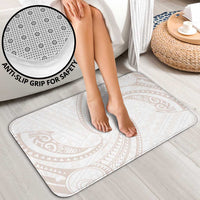 White Sunday Lotu Tamaiti Bathroom Set Polynesian Wave Pastel Nude - Polynesian Pride