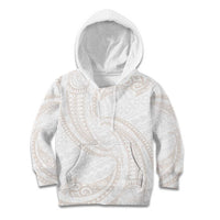 White Sunday Lotu Tamaiti Kid Hoodie Polynesian Wave Pastel Nude - Polynesian Pride