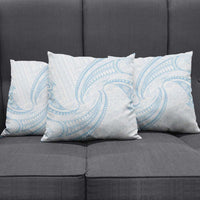 White Sunday Lotu Tamaiti Pillow Cover Polynesian Wave Pastel Sky Blue - Polynesian Pride