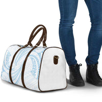 White Sunday Lotu Tamaiti Travel Bag Polynesian Wave Pastel Sky Blue - Polynesian Pride