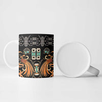 Black Batik Papua-inspired Pattern Ceramic Mug - Polynesian Pride