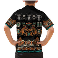 Black Batik Papua-inspired Pattern Family Matching Mermaid Dress and Hawaiian Shirt LT9 - Polynesian Pride