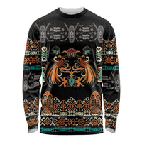 Black Batik Papua-inspired Pattern Long Sleeve Shirt - Polynesian Pride