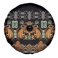 Black Batik Papua-inspired Pattern Spare Tire Cover - Polynesian Pride