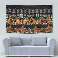 Black Batik Papua-inspired Pattern Tapestry LT9 - Polynesian Pride
