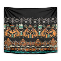 Black Batik Papua-inspired Pattern Tapestry LT9 - Polynesian Pride