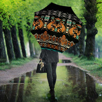 Black Batik Papua-inspired Pattern Umbrella - Polynesian Pride