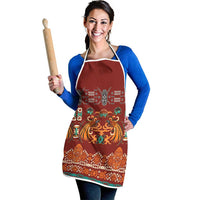 Oxblood Batik Papua-inspired Pattern Apron - Polynesian Pride