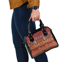 Oxblood Batik Papua-inspired Pattern Shoulder Handbag LT9 - Polynesian Pride