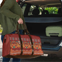 Oxblood Batik Papua-inspired Pattern Travel Bag - Polynesian Pride