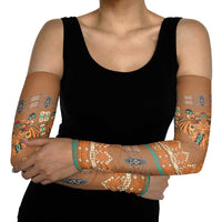 Terracotta Batik Papua-inspired Pattern Arm Sleeves - Polynesian Pride