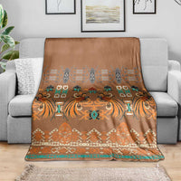 Terracotta Batik Papua-inspired Pattern Blanket - Polynesian Pride