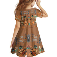 Terracotta Batik Papua-inspired Pattern Family Matching Mermaid Dress and Hawaiian Shirt - Polynesian Pride