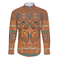 Terracotta Batik Papua-inspired Pattern Family Matching Short Sleeve Bodycon Dress and Hawaiian Shirt - Polynesian Pride