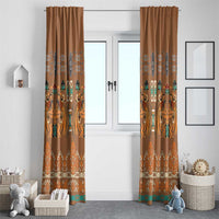 Terracotta Batik Papua-inspired Pattern Window Curtain - Polynesian Pride