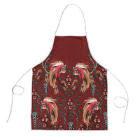 Oxblood Bird of Batik Papua Apron Exotic Natural Wealth of Papua - Polynesian Pride