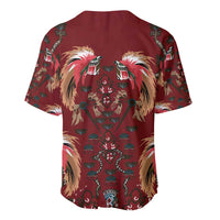 Oxblood Bird of Batik Papua Baseball Jersey Exotic Natural Wealth of Papua - Polynesian Pride